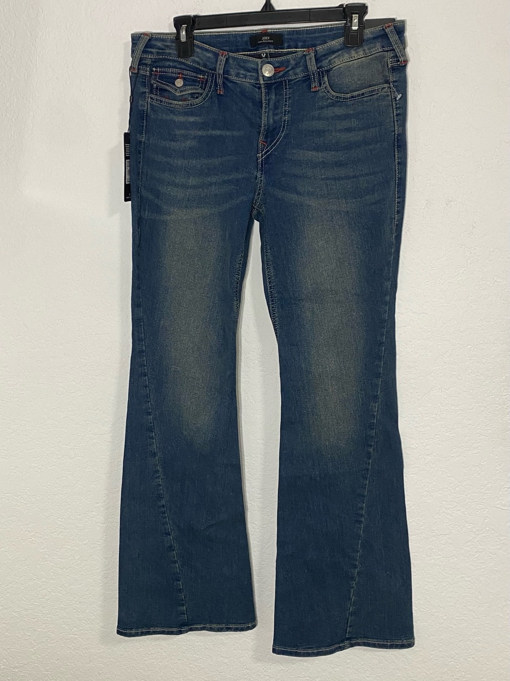 True Religion Blue Flared Jeans with Subtle Fading